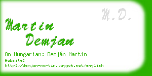 martin demjan business card